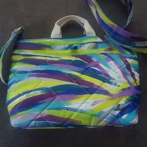 Tenor 2pc Crossbody Bag in Brushstrokes Multi with Detachable Pouch